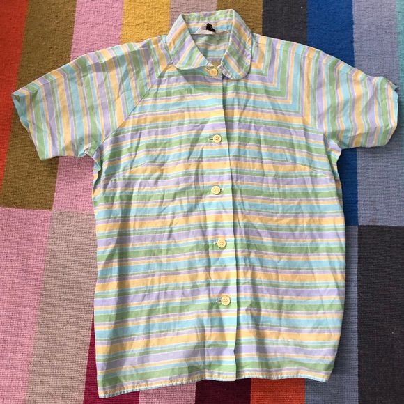 Vintage Pastel Collared Shirt - Picture 2 of 6